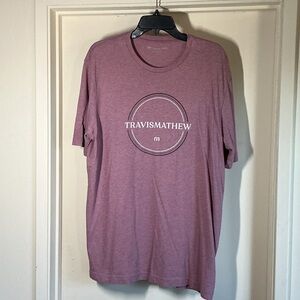 Travis Mathew Men's Heathered Mauve T-Shirt